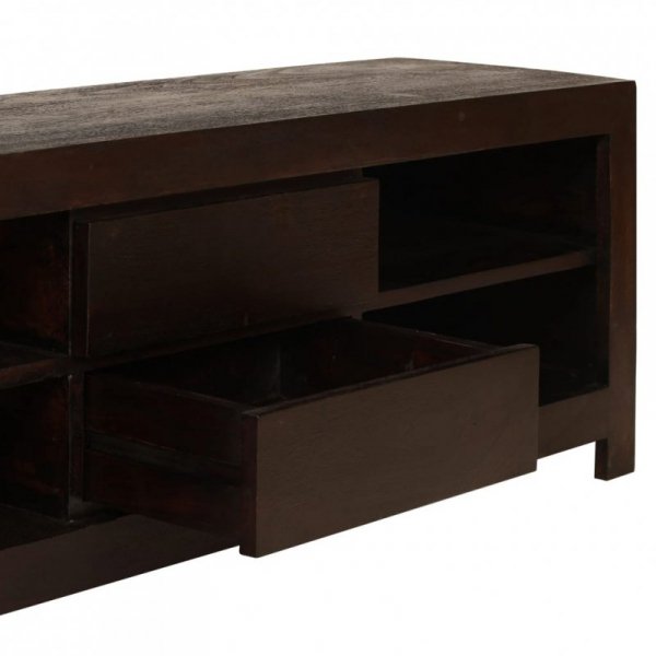 Szafka pod TV, drewno akacjowe, 120 x 30 x 40 cm, ciemnobrązowa