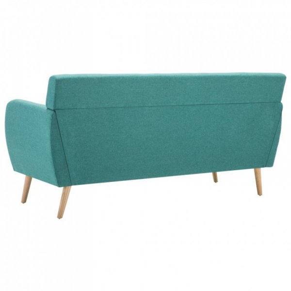 3-osobowa sofa tapicerowana tkaniną, 172x70x82 cm, zielona