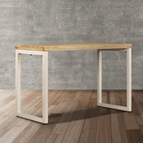 Stół jadalniany, 115x55x76 cm, lite drewno mango i stal