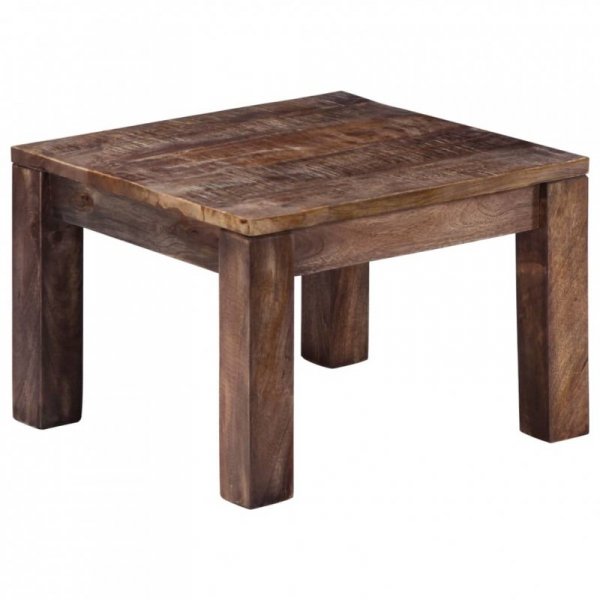 Stolik kawowy, 50x50x35 cm, lite drewno mango