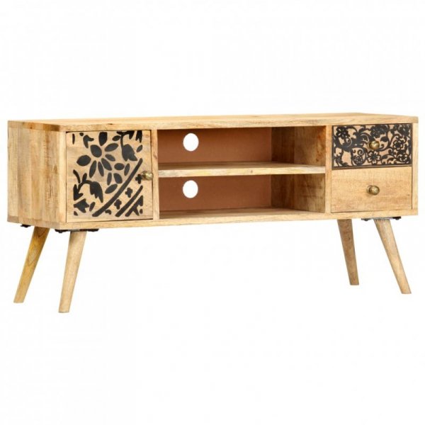 Szafka pod TV, 100x30x45 cm, lite drewno mango