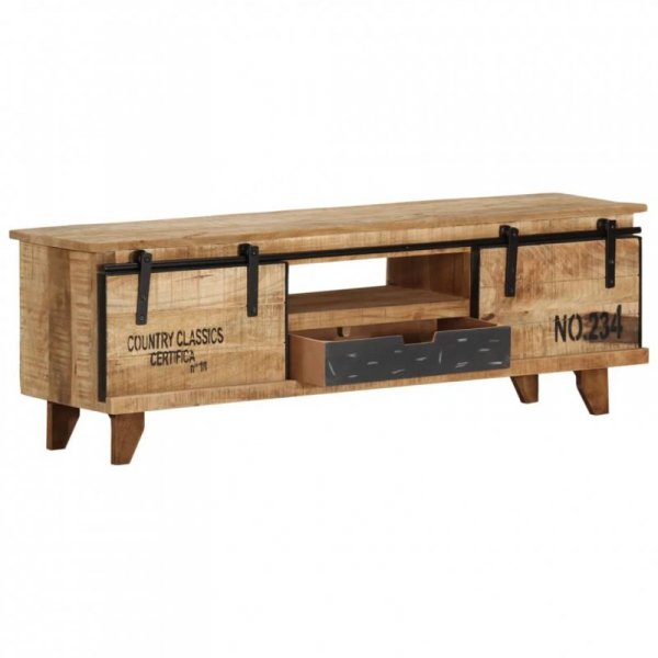 Szafka pod TV, 120x30x40 cm, lite drewno mango