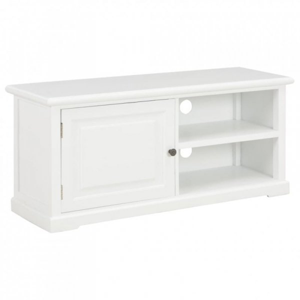 Szafka pod TV, biała, 90x30x40 cm, drewniana
