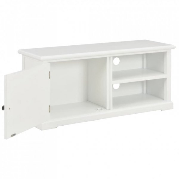 Szafka pod TV, biała, 90x30x40 cm, drewniana