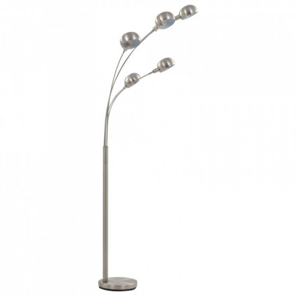 Lampa stojąca, 200 cm, 5 x E14, srebrna