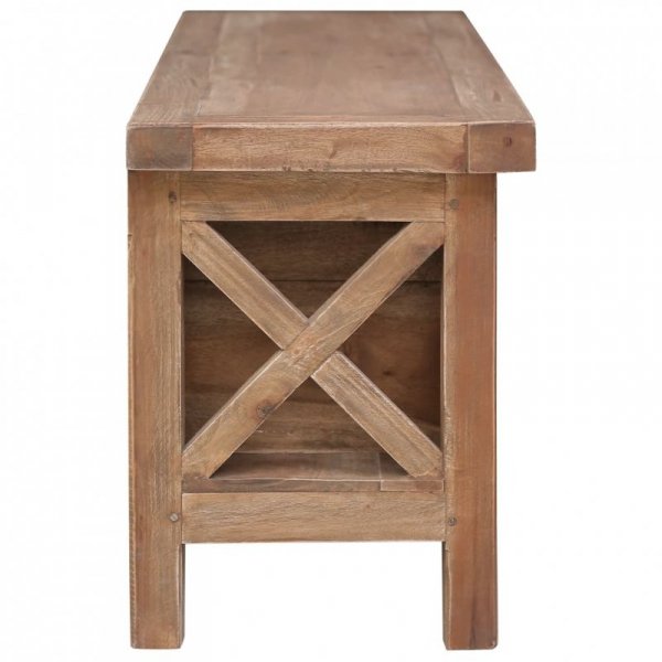 Szafka pod TV, 3 szuflady, 120x30x40 cm, lite drewno mahoniowe