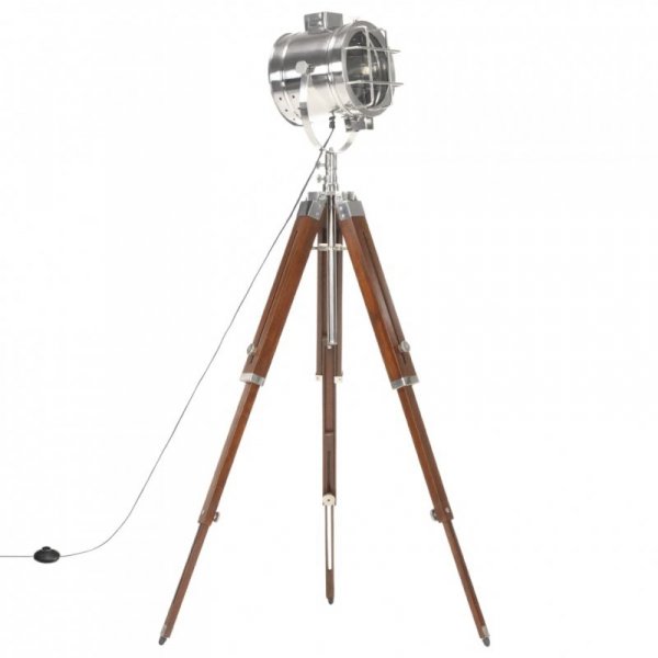 Lampa podłogowa na trójnogu, lite drewno mango, 165 cm