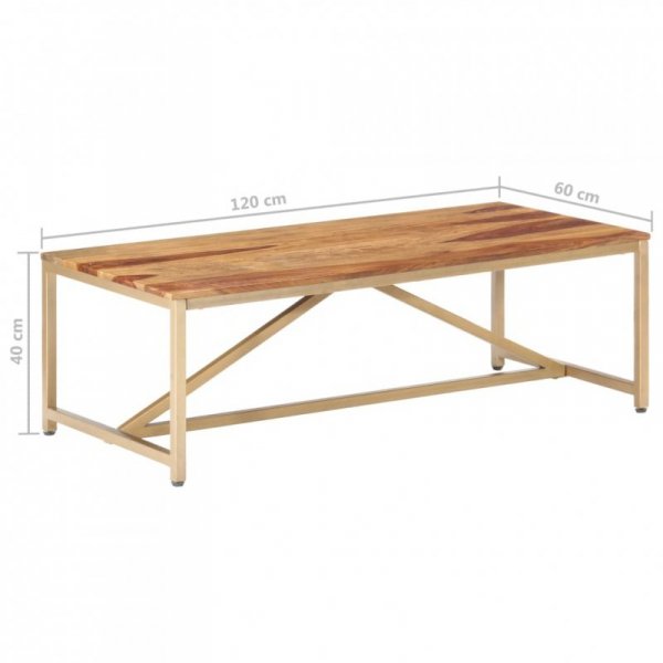 Stolik kawowy, 120x60x40 cm, lite drewno