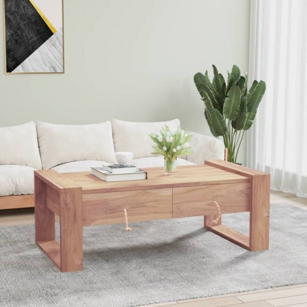 Stolik kawowy, 110 x 60 x 40 cm, lite drewno tekowe