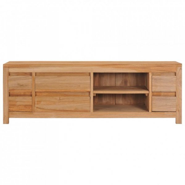 Szafka pod telewizor, 120x30x40 cm, lite drewno tekowe