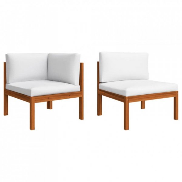 4-osobowa sofa ogrodowa z poduszkami, lite drewno akacjowe