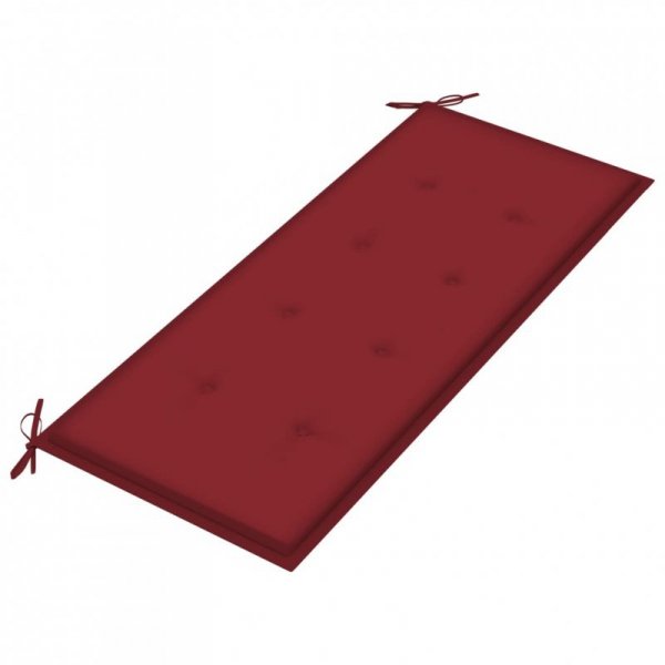 2-os. ławka ogrodowa z poduszką, 120 cm, lity eukaliptus