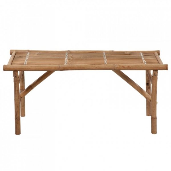 Składana ławka ogrodowa z poduszką, 118 cm, bambusowa