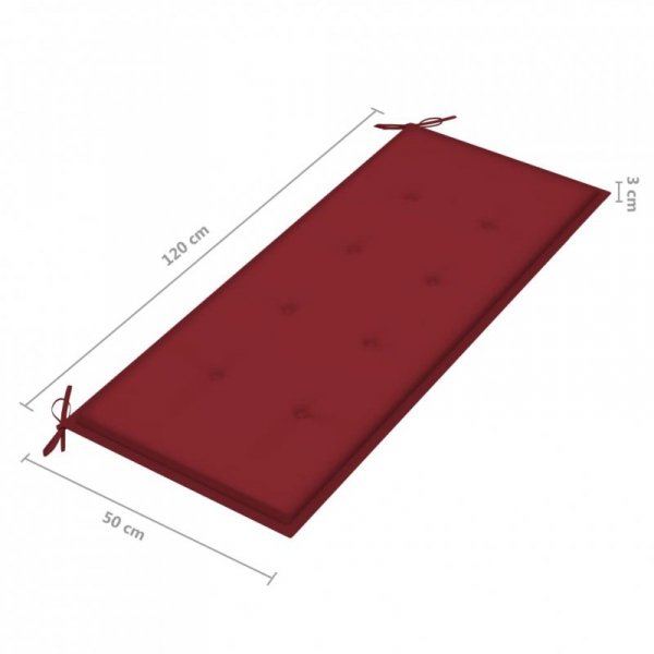 Składana ławka ogrodowa z poduszką, 118 cm, bambusowa