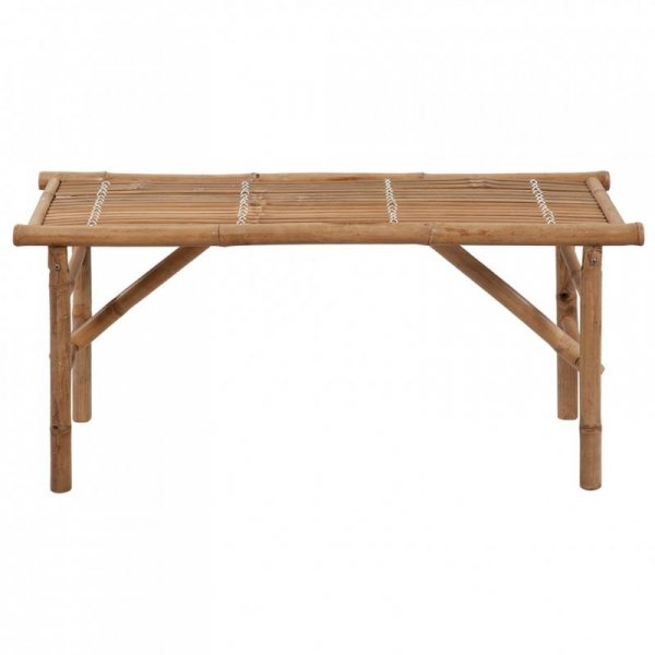 Składana ławka ogrodowa z poduszką, 118 cm, bambusowa