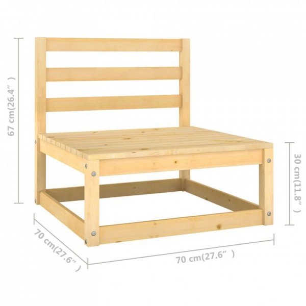 3-osobowa sofa ogrodowa z poduszkami, lite drewno sosnowe