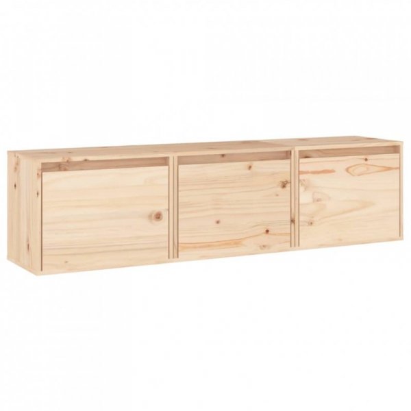 Szafki pod TV, 3 szt., lite drewno sosnowe