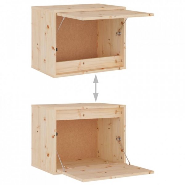Szafki pod TV, 3 szt., lite drewno sosnowe