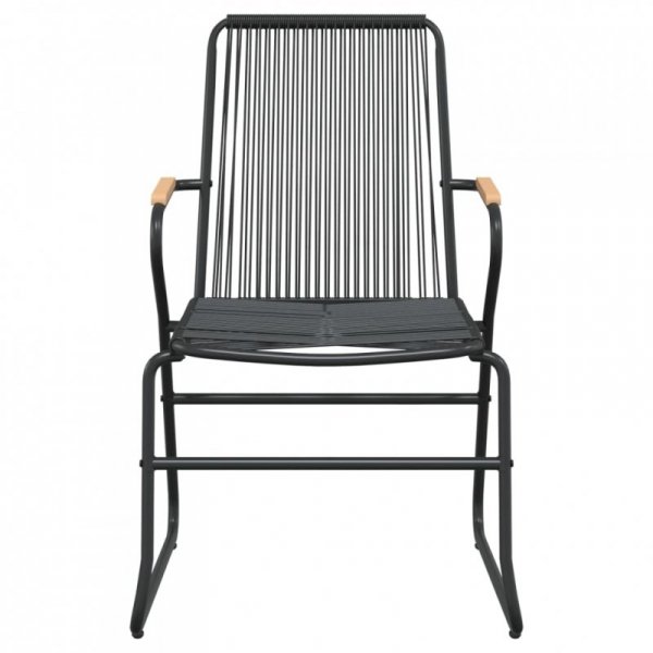 Krzesła ogrodowe, 2 szt., czarne, 58x59x85,5 cm, rattan PVC