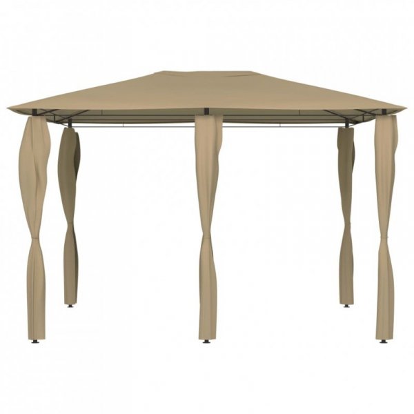 Altana z pokryciem słupków 3x4x2,6 m, taupe, 160 g/m²