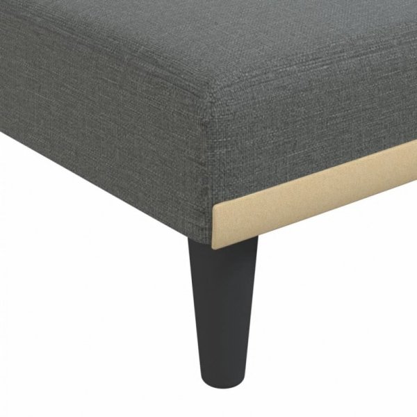 Sofa rozkładana L, ciemnoszara, 275x140x70 cm, tkanina