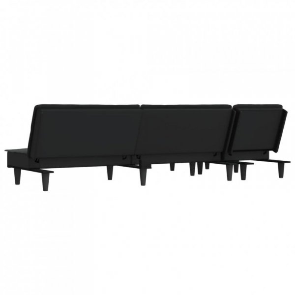Sofa rozkładana L, ciemnoszara, 255x140x70 cm, tkanina