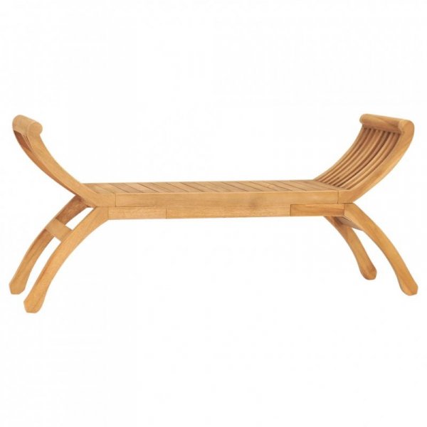 Ławka ogrodowa, 126 cm, lite drewno tekowe