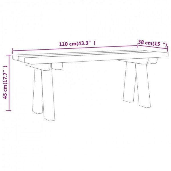 Ławka ogrodowa, 110 cm, impregnowane drewno sosnowe