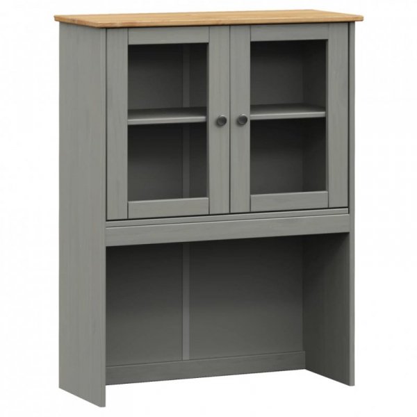 Kredens VIGO, szary, 78x40x175 cm, lite drewno sosnowe