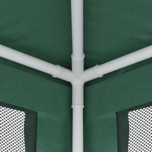Namiot imprezowy z 10 ścianami z siatki, zielony, 3x12 m, HDPE