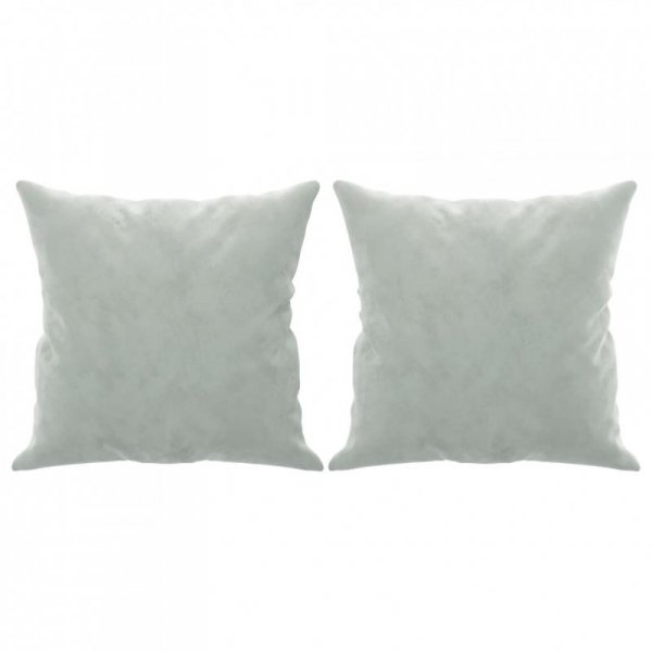 2-osobowa sofa z poduszkami, jasnoszara, 120 cm, aksamit