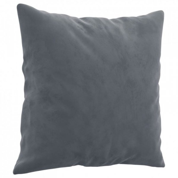 2-osobowa sofa z poduszkami, ciemnoszara, 140 cm, aksamit