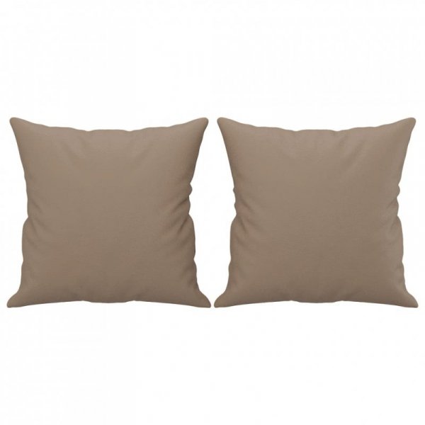 2-osobowa sofa z poduszkami, cappuccino, 120 cm, sztuczna skóra
