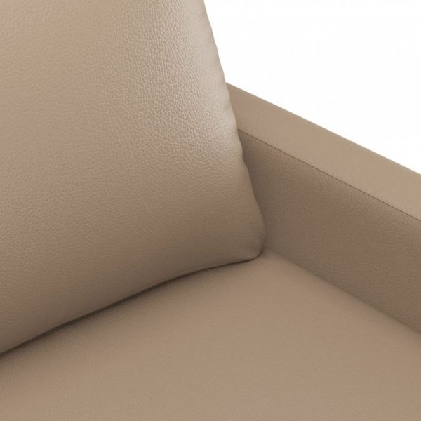 2-osobowa sofa z poduszkami, cappuccino, sztuczna skóra