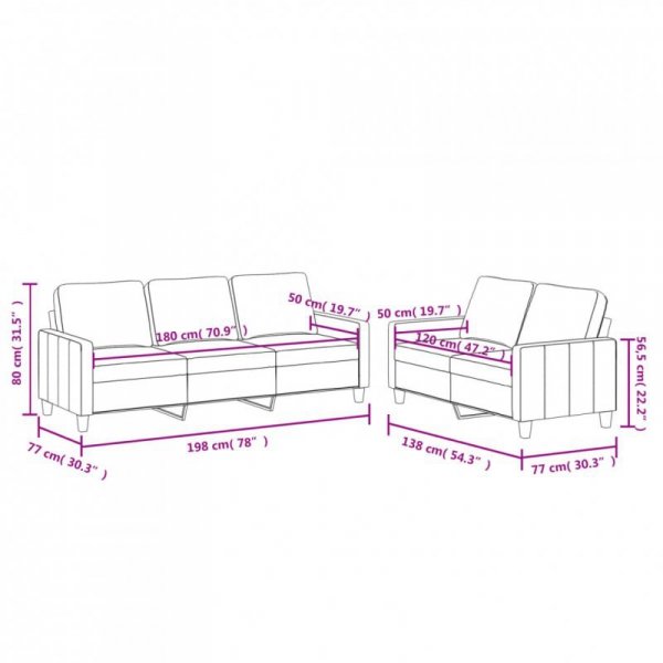 2-osobowa sofa z poduszkami, kremowa, sztuczna skóra
