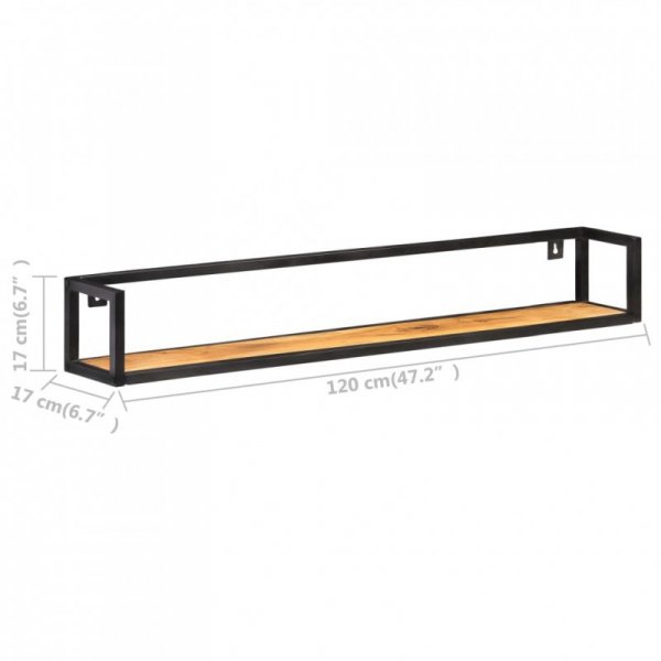 Półki ścienne, 2 szt., 120 cm, lite drewno akacjowe