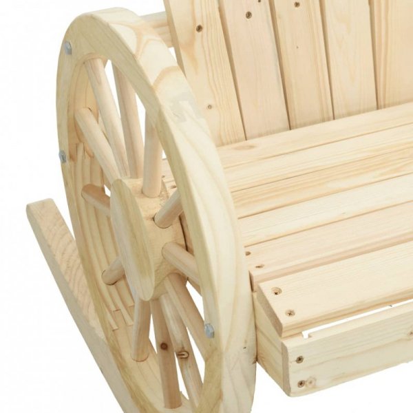 Krzesła bujane Adirondack, 2 szt., lite drewno jodłowe