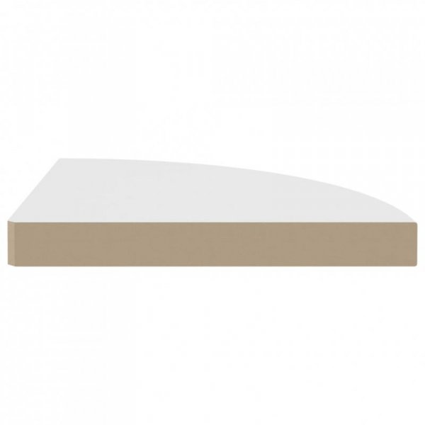 Narożne półki ścienne, 4 szt., białe, 35x35x3,8 cm, MDF