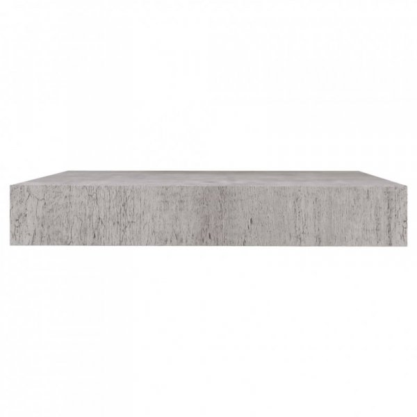 Półki ścienne, 4 szt., szarość betonu, 23 x 23,5 x 3,8 cm, MDF