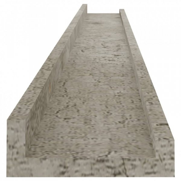 Półki ścienne, 2 szt., szarość betonu, 100x9x3 cm