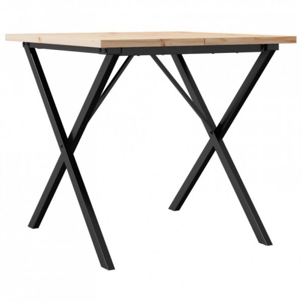 Stół jadalniany z nogami w kształcie litery X, 90x90x75,5 cm