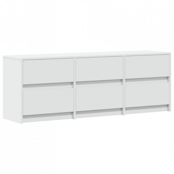 Szafka TV z LED, biała, 140x34x50 cm, materiał drewnopochodny
