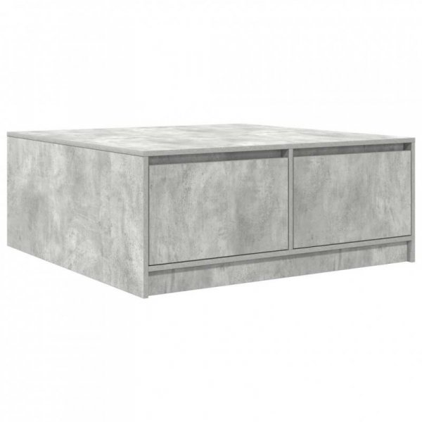 Stolik kawowy z szufladami Betonowy szary 100x100x40 cm