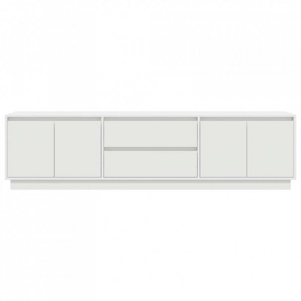 Szafka RTV z oświetleniem LED Biała 193,5x41x50 cm