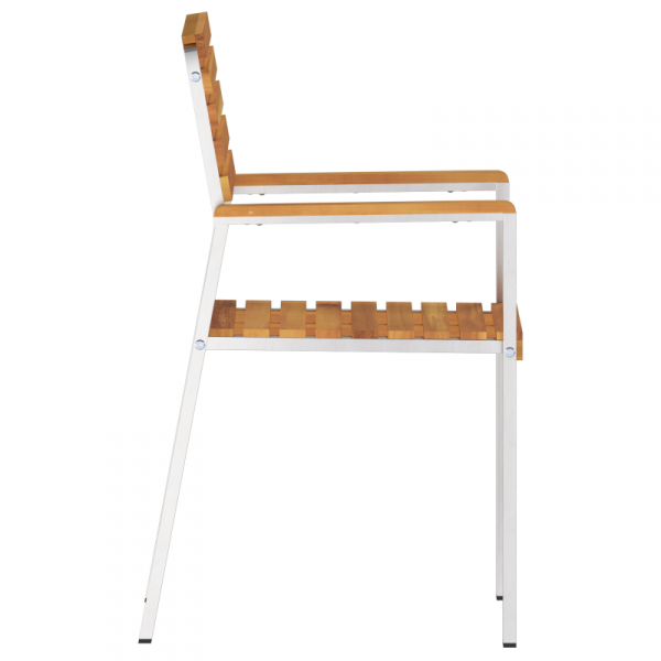 Zestaw 8 składanych krzeseł ogrodowych 54.5x56x89 cm z drewna akacjowego, Zestaw 4 składanych krzeseł ogrodowych, lity drewno akacjowe i stal
