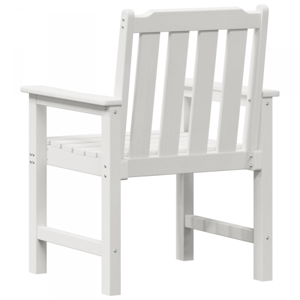 Krzesełka do jadalni w ogrodzie  4 szt. Białe 65,5x55,5x88 cm HDPE, Krzesełka do jadalni w ogrodzie  2 szt. Białe HDPE