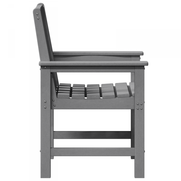 Krzesła jadalne  4 szt. Jasnoszary 65.5x55.5x88 cm HDPE, Krzesła jadalne  2 szt. Jasnoszary HDPE