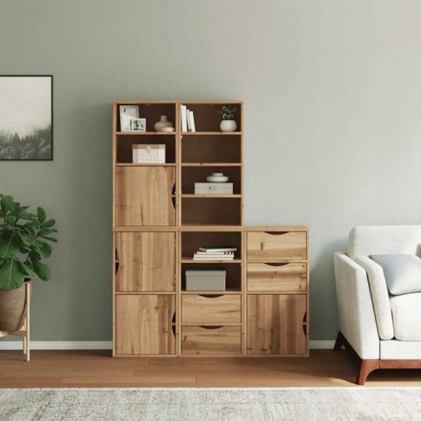 Szafki boczne 5 szt. &quot;ODDA&quot; 40x24x79 cm Drewno lite Sosna