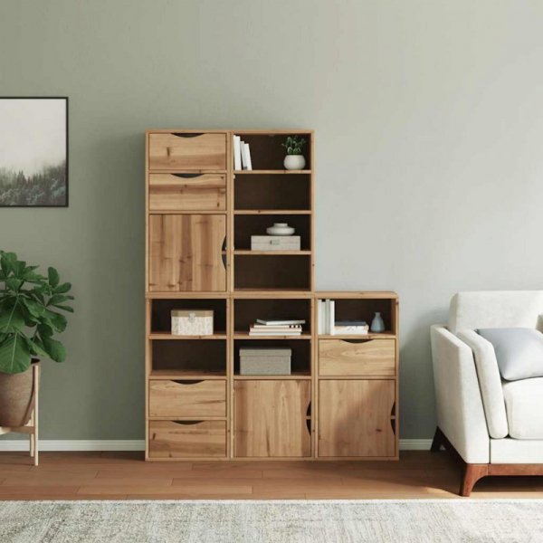 Szafki boczne 5 szt. &quot;ODDA&quot; 40x24x79 cm Drewno lite Sosna