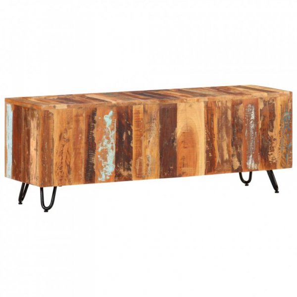 Szafka pod telewizor, 110x30x40 cm, lite drewno odzyskane